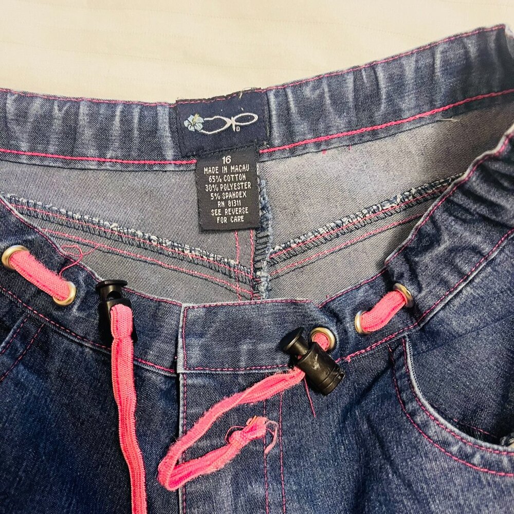 OCEAN PACIFIC Girls Denim Shorts. EUC. Size 16. - Picture 5 of 9
